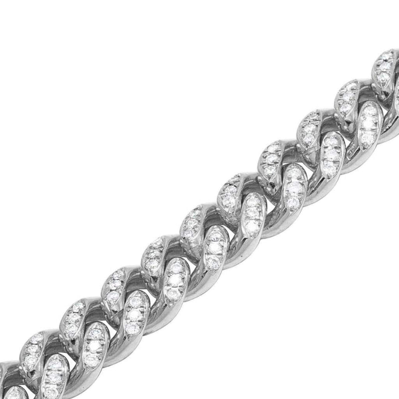 10mm Iced Out White Gold Cuban Link Chain