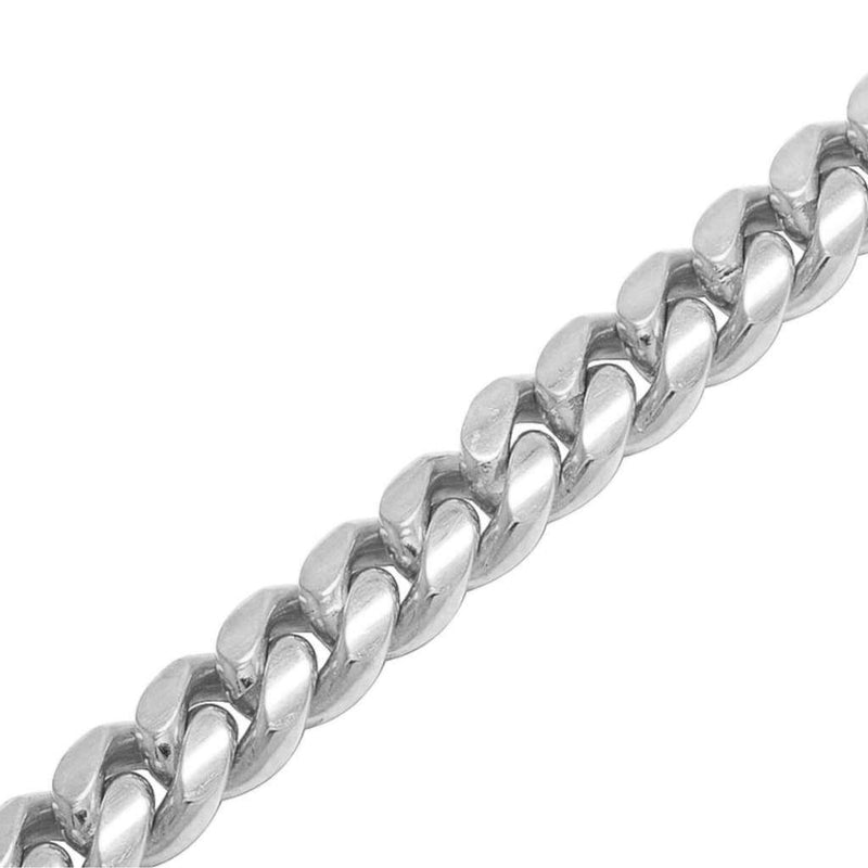 10mm Iced Out White Gold Cuban Link Chain