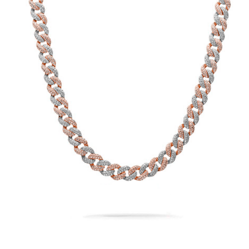 Little Cuban Link Two Tone Necklace 8,5mm
