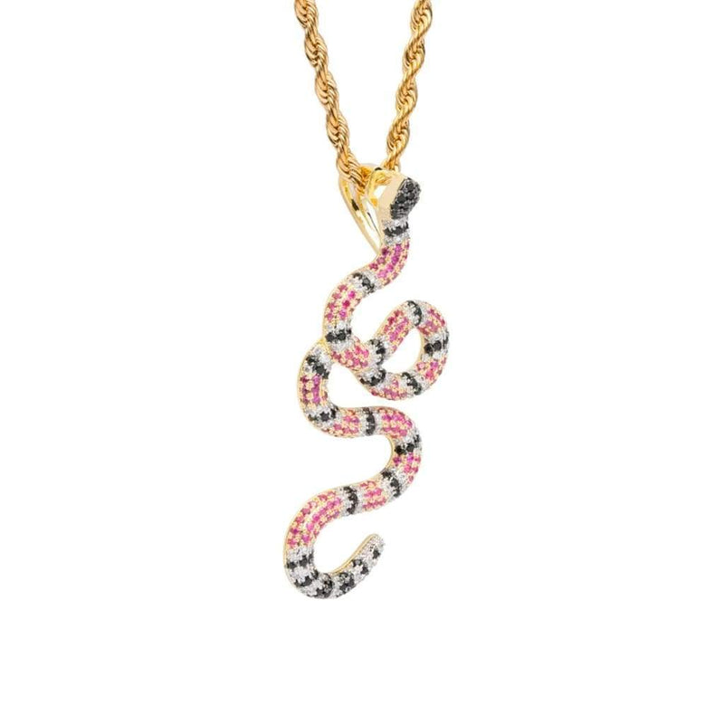Gucci Snake Pendant Iced Out