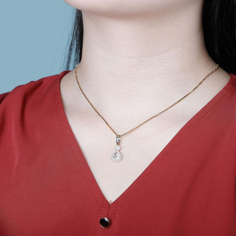 Gold Money Pendant Iced Out